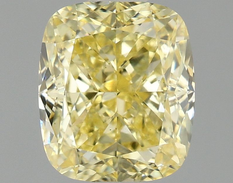 Lab-Grown Cushion Diamond - 1.59 Carats, Fancy Vivid Yellow Color, VS1 Clarity - Certified by IGI - Report Number: LG692509821