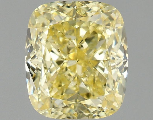 Lab-Grown Cushion Diamond - 1.59 Carats, Fancy Vivid Yellow Color, VS1 Clarity - Certified by IGI - Report Number: LG692509821