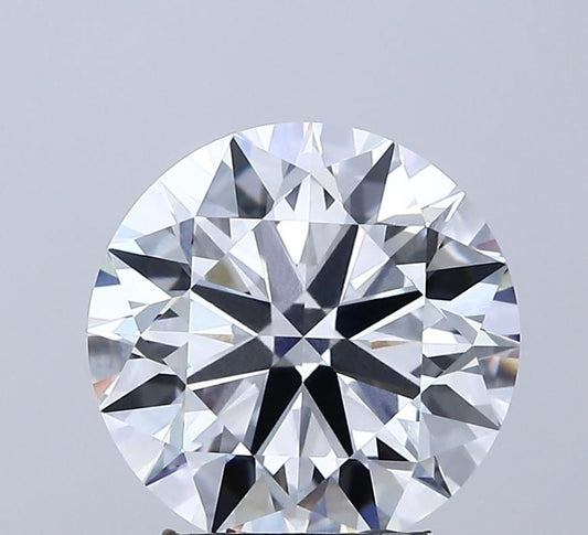 Lab-Grown Round Diamond - 3.51 Carats, D Color, VVS2 Clarity - Certified by IGI - Report Number: LG688510570