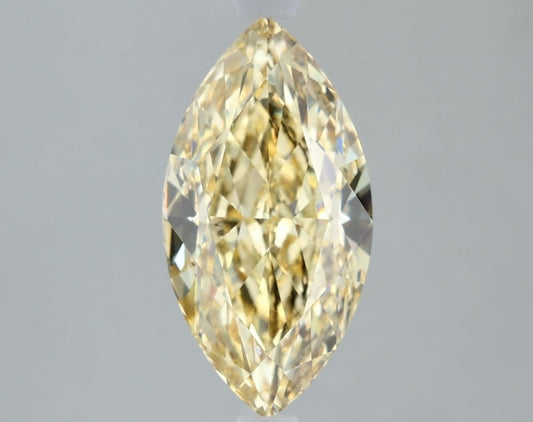 Lab-Grown Marquise Diamond - 2.52 Carats, Fancy Intense Yellow Color, VS2 Clarity - Certified by IGI - Report Number: LG625453852