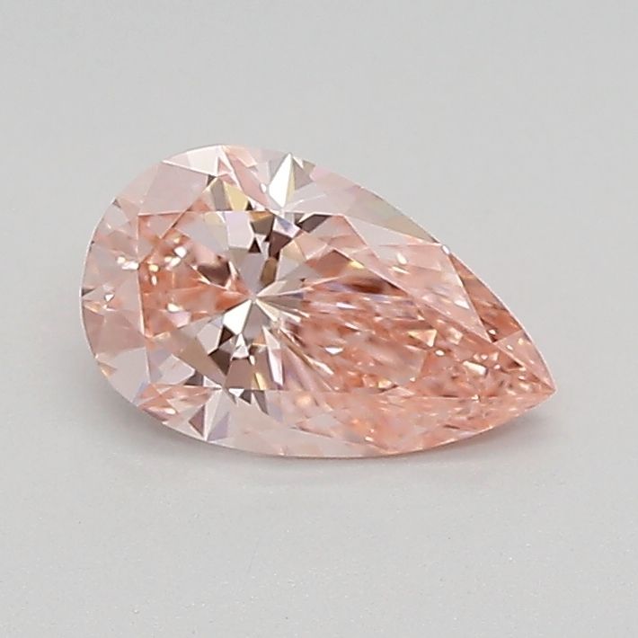 Lab-Grown Pear Diamond - 0.62 Carats, Fancy Vivid Pink Color, VS1 Clarity - Certified by IGI - Report Number: LG683527356