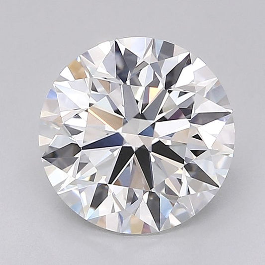 Lab-Grown Round Diamond - 2.5 Carats, F Color, VVS2 Clarity - Certified by IGI - Report Number: LG712582653