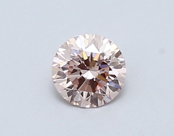 Lab-Grown Round Diamond - 0.45 Carats, Fancy Pink Color, VVS2 Clarity - Certified by IGI - Report Number: LG669450178