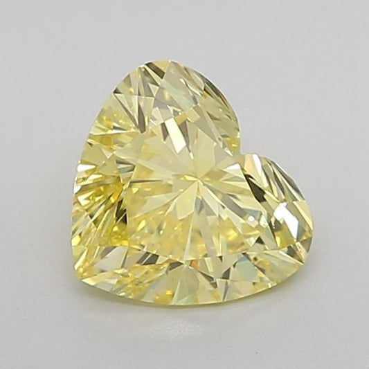Lab-Grown Heart Diamond - 1.02 Carats, Fancy Vivid Yellow Color, VS1 Clarity - Certified by IGI - Report Number: LG625419683
