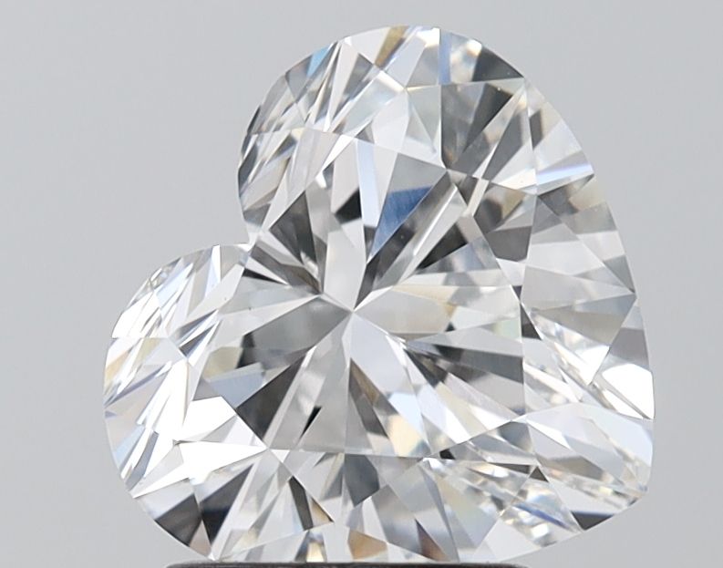 Lab-Grown Heart Diamond - 2.58 Carats, E Color, VVS2 Clarity - Certified by IGI - Report Number: LG680504761
