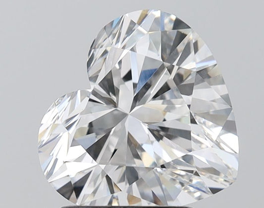 Lab-Grown Heart Diamond - 2.58 Carats, E Color, VVS2 Clarity - Certified by IGI - Report Number: LG680504761