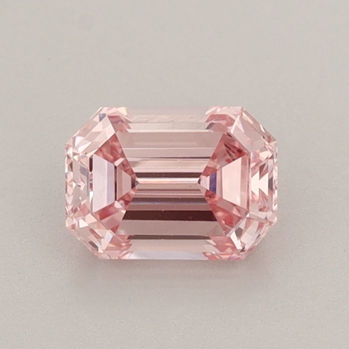 Lab-Grown Emerald Diamond - 0.71 Carats, Fancy Intense Pink Color, VVS2 Clarity - Certified by IGI - Report Number: LG640442435