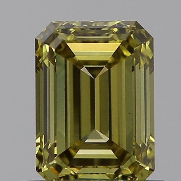 Lab-Grown Emerald Diamond - 0.75 Carats, Fancy Gray Yellow Color, VS1 Clarity - Certified by IGI - Report Number: LG595380205