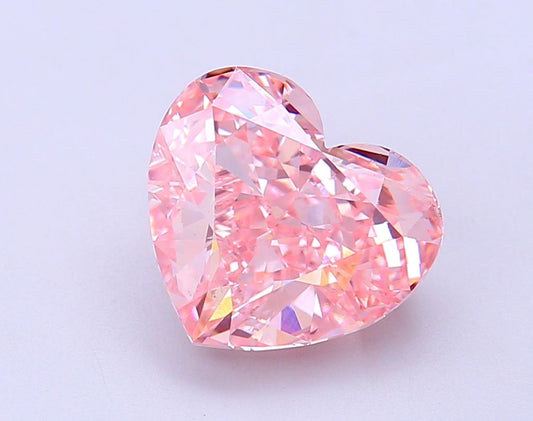 Lab-Grown Heart Diamond - 4.0 Carats, Fancy Vivid Pink Color, VS2 Clarity - Certified by IGI - Report Number: LG693508621