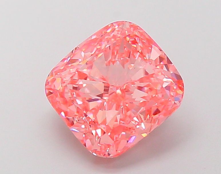 Lab-Grown Cushion Diamond - 5.03 Carats, Fancy Vivid Pink Color, VS1 Clarity - Certified by IGI - Report Number: LG686507685