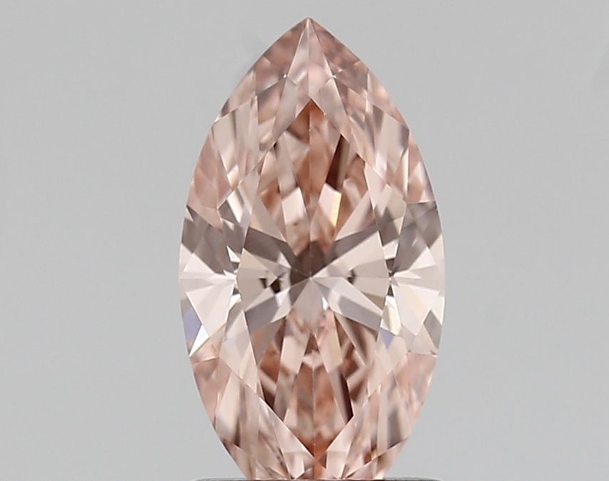Lab-Grown Marquise Diamond - 1.14 Carats, Fancy Vivid Pink Color, VVS2 Clarity - Certified by IGI - Report Number: LG669450471