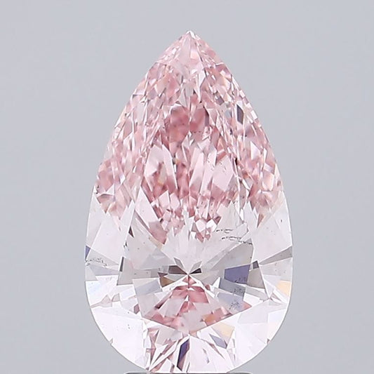 Lab-Grown Pear Diamond - 4.5 Carats, Fancy Intense Pink Color, VS2 Clarity - Certified by IGI - Report Number: LG644495764
