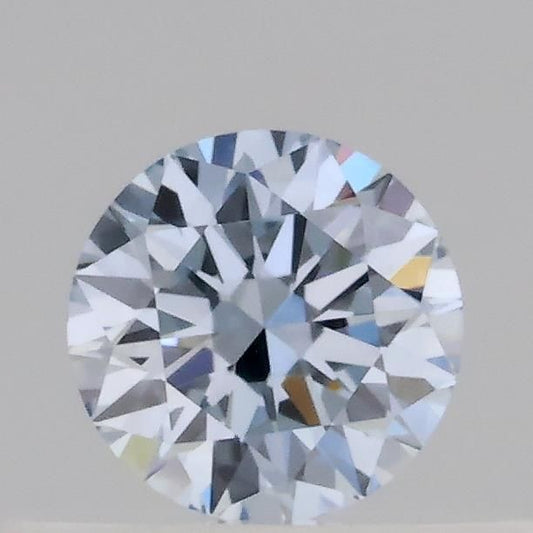 Lab-Grown Round Diamond - 0.3 Carats, Fancy Blue Color, VVS2 Clarity - Certified by IGI - Report Number: LG689573661