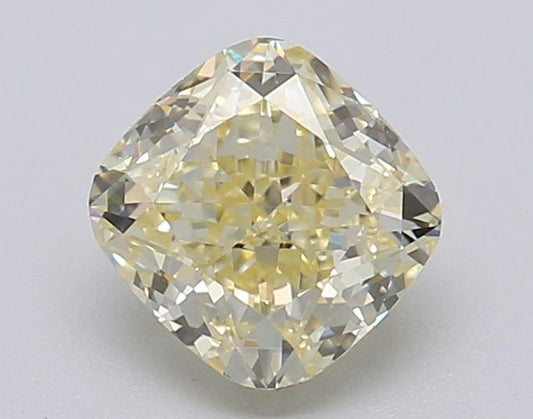 Lab-Grown Cushion Diamond - 1.04 Carats, Fancy Yellow Color, VVS2 Clarity - Certified by IGI - Report Number: LG610345360