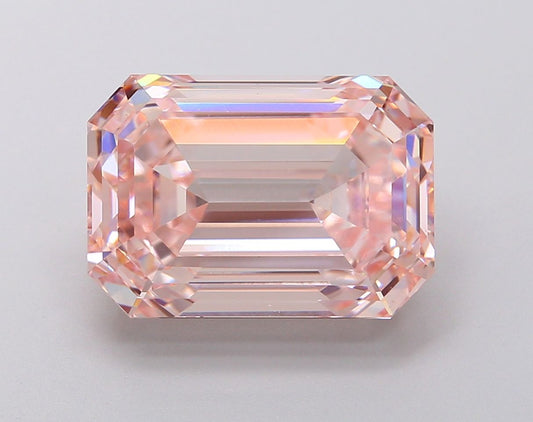 Lab-Grown Emerald Diamond - 8.04 Carats, Fancy Intense Pink Color, VS1 Clarity - Certified by IGI - Report Number: LG626490181