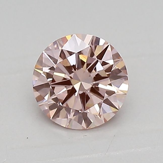 Lab-Grown Round Diamond - 0.55 Carats, Fancy Intense Pink Color, VVS2 Clarity - Certified by IGI - Report Number: LG607316213
