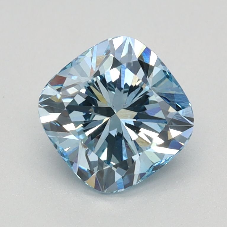 Lab-Grown Cushion Diamond - 1.05 Carats, Fancy Vivid Blue Color, VVS2 Clarity - Certified by IGI - Report Number: LG620423994