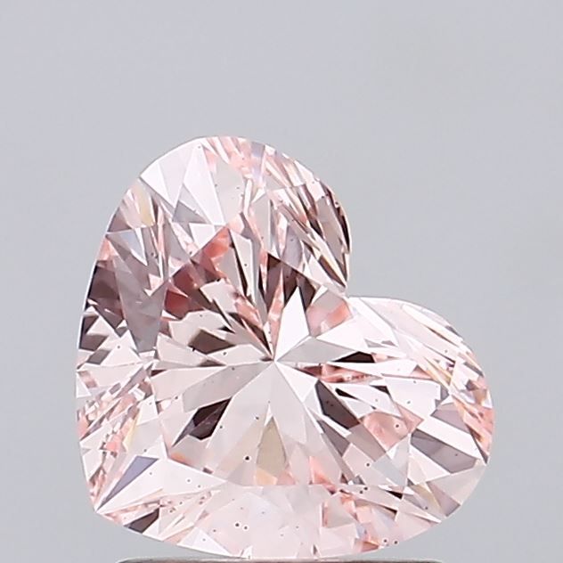 Lab-Grown Heart Diamond - 1.57 Carats, Fancy Intense Pink Color, VS2 Clarity - Certified by IGI - Report Number: LG655424221