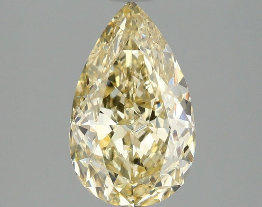 Lab-Grown Pear Diamond - 2.07 Carats, Fancy Intense Yellow Color, VVS2 Clarity - Certified by IGI - Report Number: LG660418223