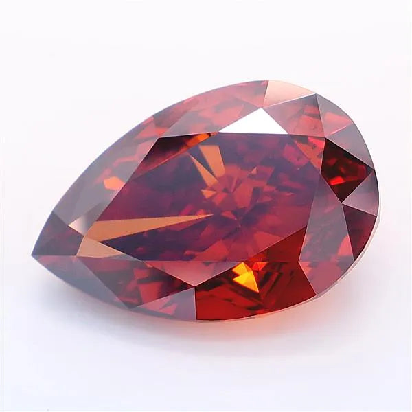 9.35ct Pear Lab Grown Diamond (Colour Fancy Deep Orangey Brown, Clarity VS2, IGI Certified)