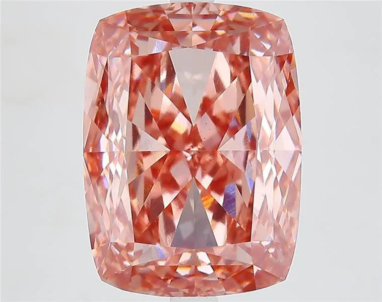 9.51ct Cushion modified Lab Grown Diamond (Colour Fancy Vivid Brownish Pink, Clarity VS1, IGI Certified)