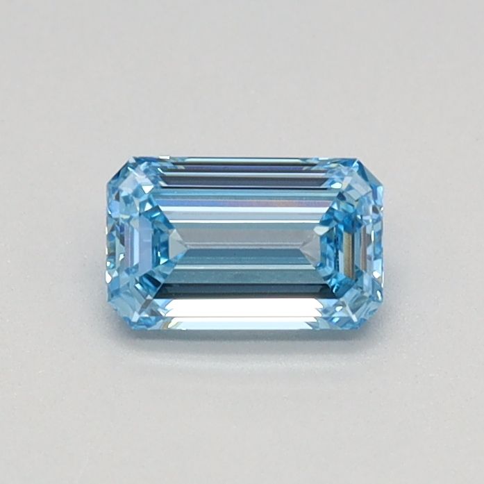 Lab-Grown Emerald Diamond - 0.32 Carats, Fancy Vivid Blue Color, VVS2 Clarity - Certified by IGI - Report Number: LG626435599