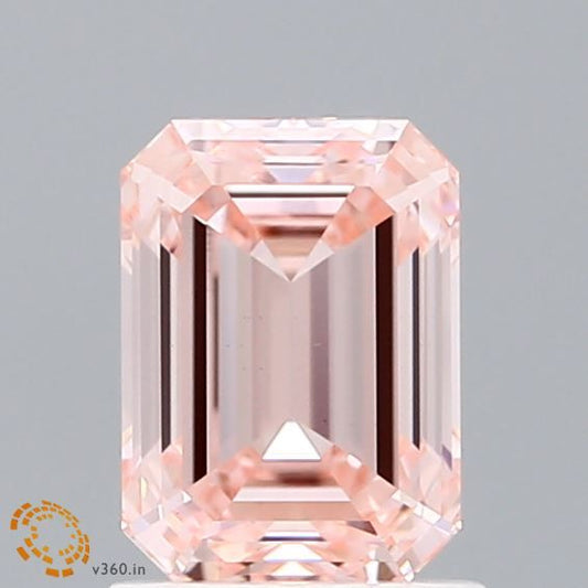 Lab-Grown Emerald Diamond - 1.5 Carats, Fancy Intense Pink Color, VVS2 Clarity - Certified by IGI - Report Number: LG600383230