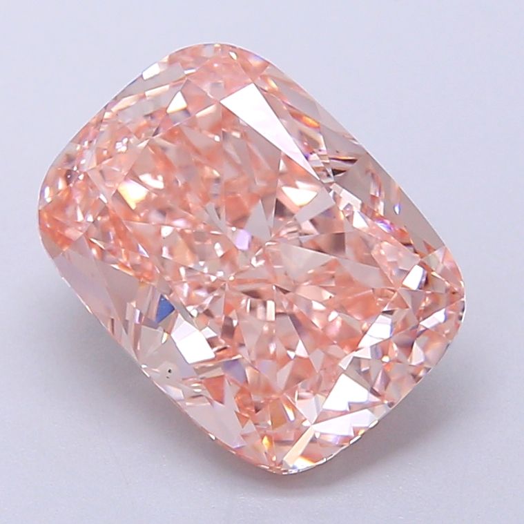 Lab-Grown Cushion Diamond - 3.99 Carats, Fancy Vivid Pink Color, VS1 Clarity - Certified by IGI - Report Number: LG635482702
