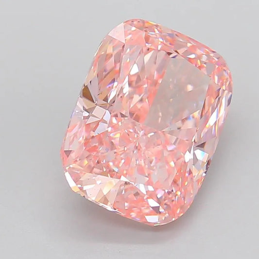 6.19ct Cushion modified Lab Grown Diamond (Colour Fancy Vivid Pink, Clarity VS2, IGI Certified)