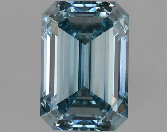 Lab-Grown Emerald Diamond - 1.26 Carats, Fancy Intense Blue Color, VS2 Clarity - Certified by IGI - Report Number: LG633407265