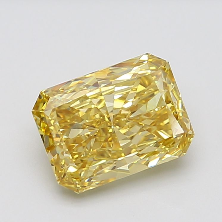 Lab-Grown Radiant Diamond - 5.04 Carats, Fancy Vivid Yellow Color, VS1 Clarity - Certified by IGI - Report Number: LG671413199