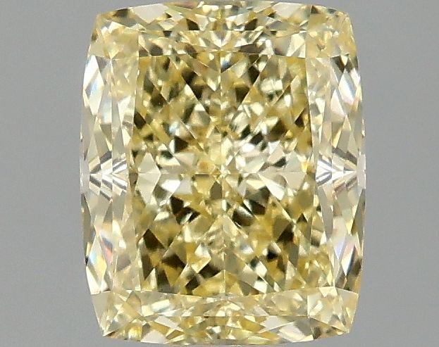 Lab-Grown Cushion Diamond - 1.53 Carats, Fancy Vivid Yellow Color, VS1 Clarity - Certified by IGI - Report Number: LG686509268