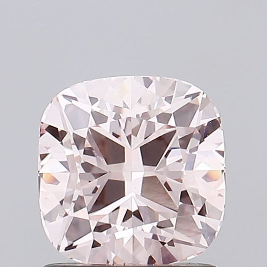 Lab-Grown Cushion Diamond - 1.01 Carats, Fancy Pink Color, VS1 Clarity - Certified by IGI - Report Number: LG667459059