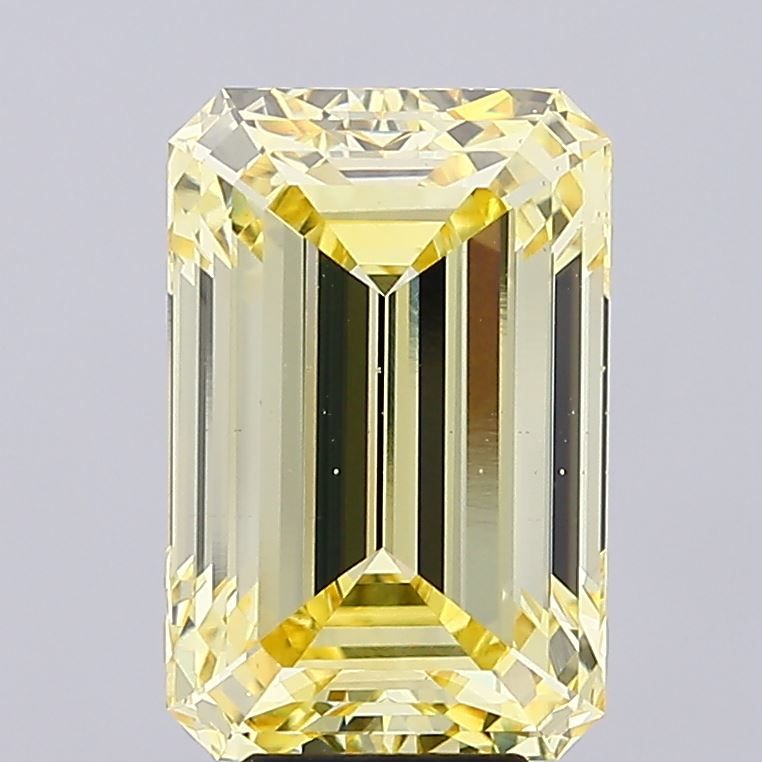 Lab-Grown Emerald Diamond - 7.91 Carats, Fancy Vivid Yellow Color, VS1 Clarity - Certified by IGI - Report Number: LG692540720