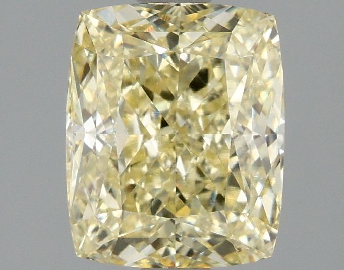 Lab-Grown Cushion Diamond - 2.01 Carats, Fancy Intense Yellow Color, VS1 Clarity - Certified by IGI - Report Number: LG675550963