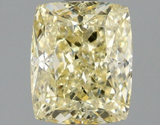 Lab-Grown Cushion Diamond - 2.01 Carats, Fancy Intense Yellow Color, VS1 Clarity - Certified by IGI - Report Number: LG675550963