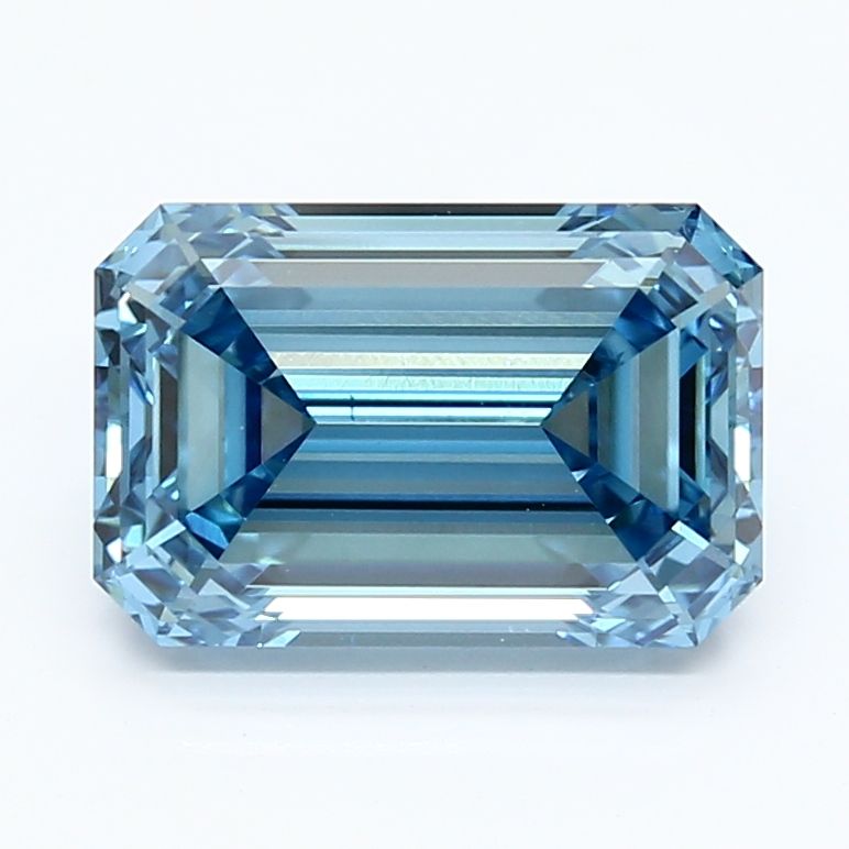 Lab-Grown Emerald Diamond - 3.5 Carats, Fancy Vivid Blue Color, VS1 Clarity - Certified by IGI - Report Number: LG640462214