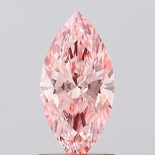 Lab-Grown Marquise Diamond - 1.03 Carats, Fancy Intense Pink Color, VS2 Clarity - Certified by IGI - Report Number: 628482264