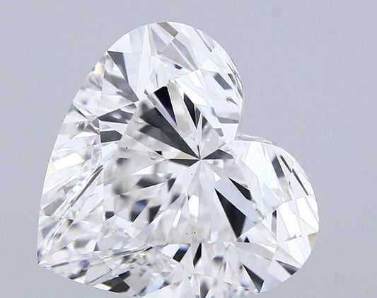 Lab-Grown Heart Diamond - 6.66 Carats, F Color, VS1 Clarity - Certified by IGI - Report Number: LG660431332