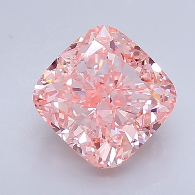Lab-Grown Cushion Diamond - 3.98 Carats, Fancy Vivid Pink Color, VVS2 Clarity - Certified by IGI - Report Number: LG640407280