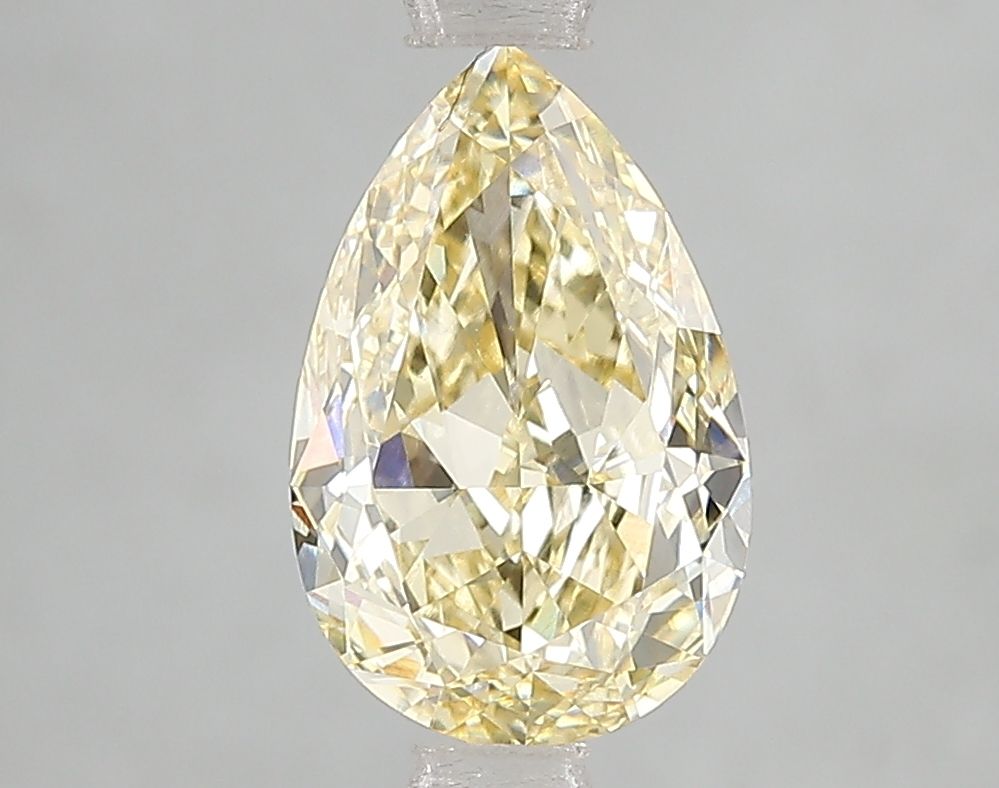 Lab-Grown Pear Diamond - 2.06 Carats, Fancy Intense Yellow Color, VVS2 Clarity - Certified by IGI - Report Number: LG671494876