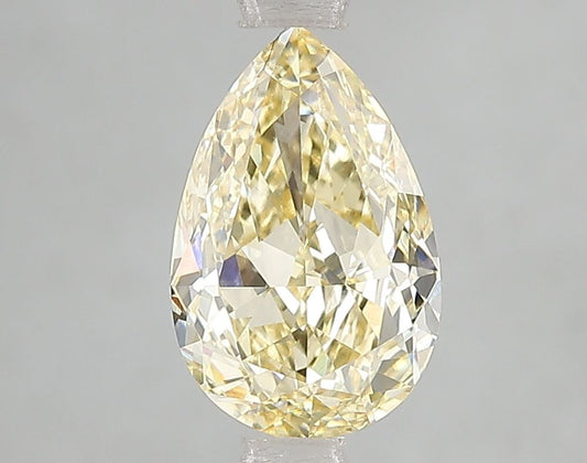 Lab-Grown Pear Diamond - 2.06 Carats, Fancy Intense Yellow Color, VVS2 Clarity - Certified by IGI - Report Number: LG671494876