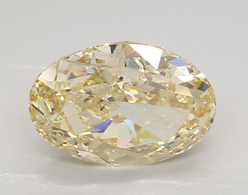 Lab-Grown Oval Diamond - 2.57 Carats, Fancy Intense Yellow Color, VVS2 Clarity - Certified by IGI - Report Number: LG634480446