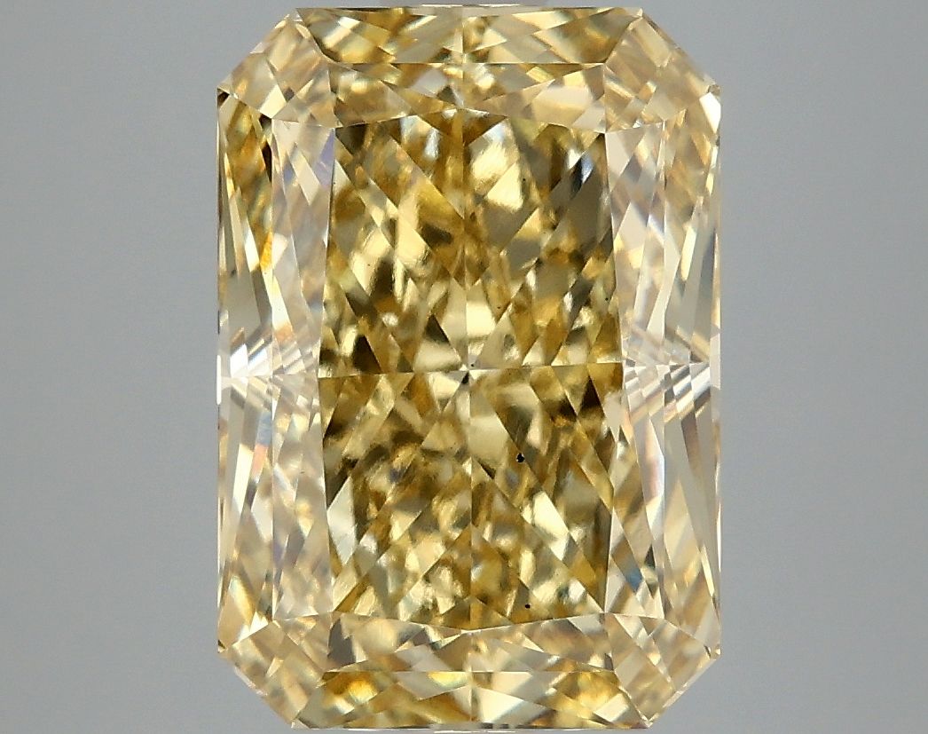 Lab-Grown Radiant Diamond - 4.95 Carats, Fancy Vivid Yellow Color, VS2 Clarity - Certified by IGI - Report Number: LG663414693