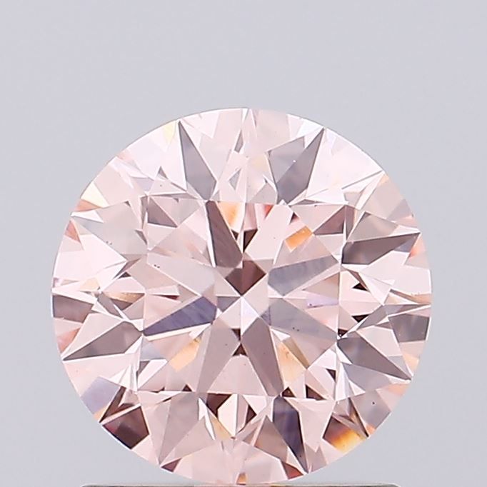 Lab-Grown Round Diamond - 1.31 Carats, Fancy Intense Pink Color, VS1 Clarity - Certified by IGI - Report Number: LG669458129