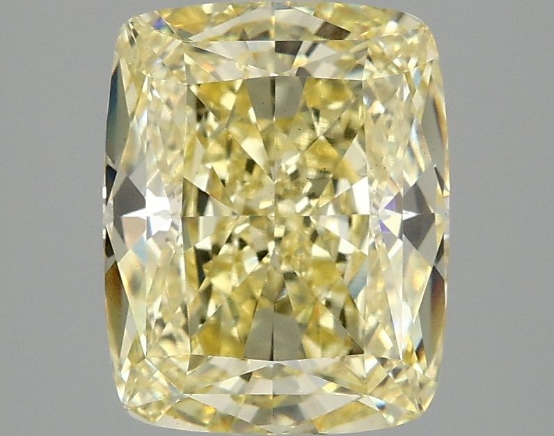 Lab-Grown Cushion Diamond - 3.1 Carats, Fancy Intense Yellow Color, VS2 Clarity - Certified by IGI - Report Number: LG687565980