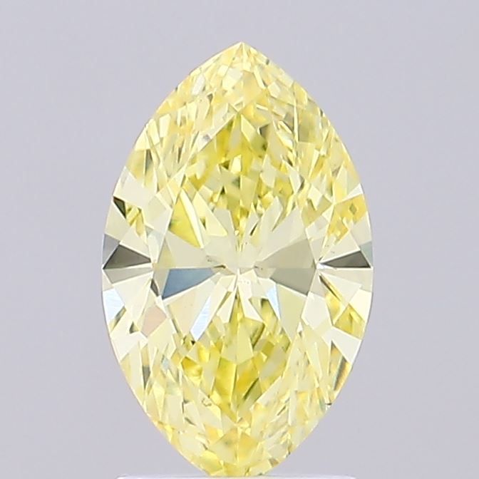 Lab-Grown Marquise Diamond - 1.71 Carats, Fancy Intense Yellow Color, VS1 Clarity - Certified by IGI - Report Number: LG673419083
