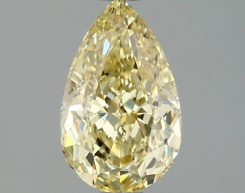 Lab-Grown Pear Diamond - 1.51 Carats, Fancy Intense Yellow Color, VVS2 Clarity - Certified by IGI - Report Number: LG677549812