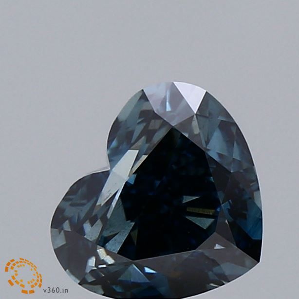 Lab-Grown Heart Diamond - 1.5 Carats, Fancy Deep Blue Color, VS2 Clarity - Certified by IGI - Report Number: LG629471554