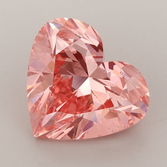 Lab-Grown Heart Diamond - 8.16 Carats, Fancy Vivid Pink Color, VS1 Clarity - Certified by IGI - Report Number: LG671440221
